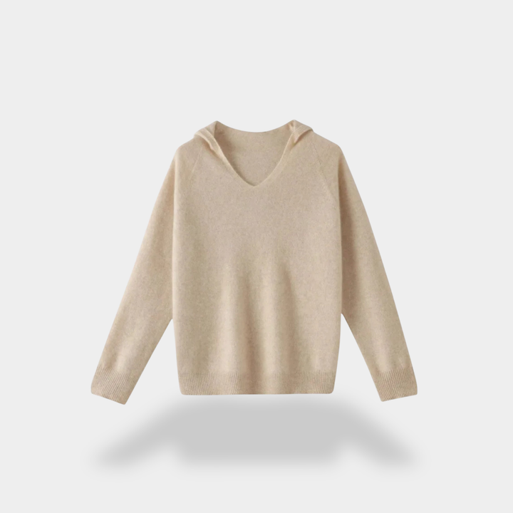 Emily | Cozy Loose Wool Knitted V-Neck Hoodie