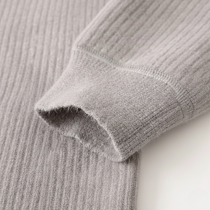 Ethan | Cozy Thick Half-Zip Striped Mens Sweater