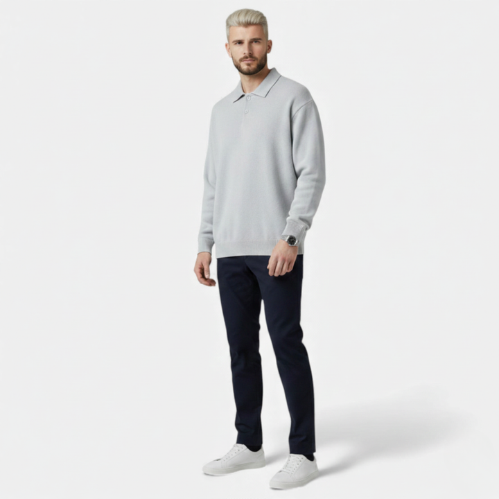 Ethan | Cozy Loose-Fit Polo Sweater