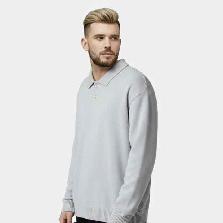Ethan | Cozy Loose-Fit Polo Sweater