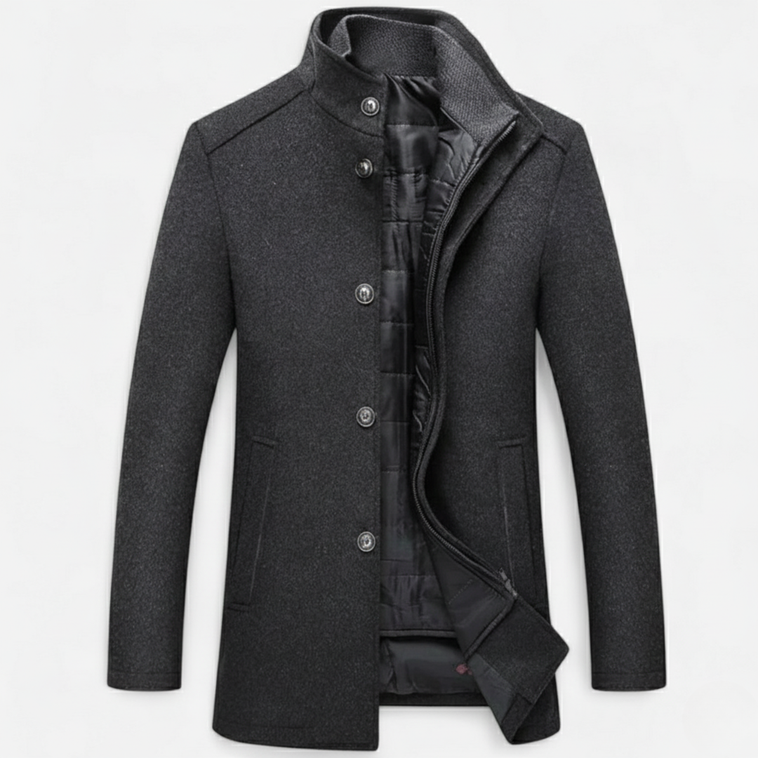 Ethan | Elegant Long Wool Men's Overcoat for Winter