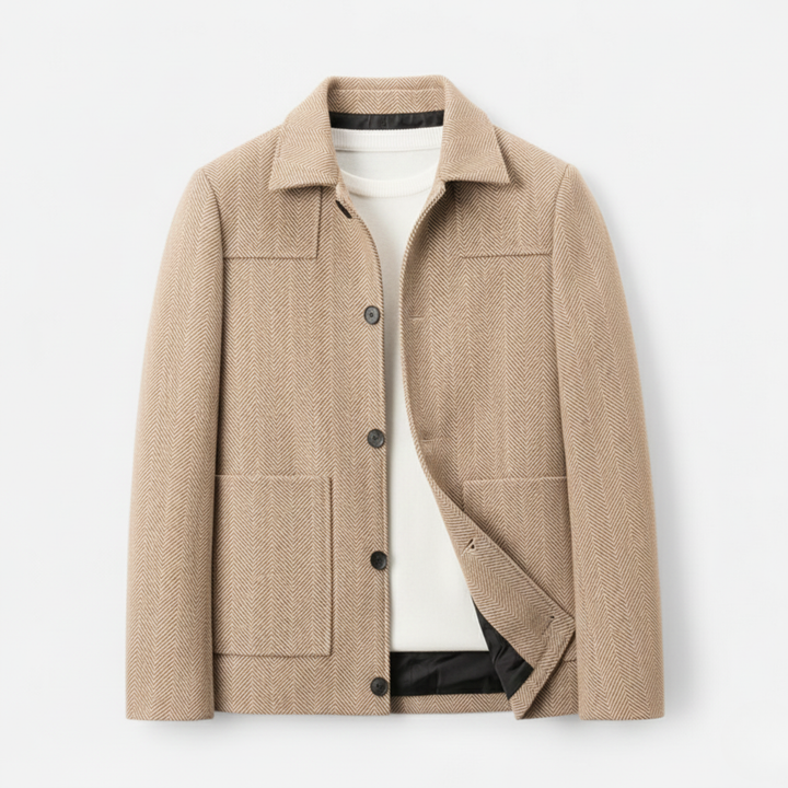 Ethan | Elegant Warm Wool Blend Men's Jacket for Autumn
