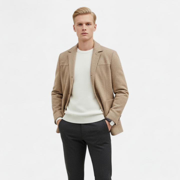 Ethan | Elegant Warm Wool Blend Men's Jacket for Autumn