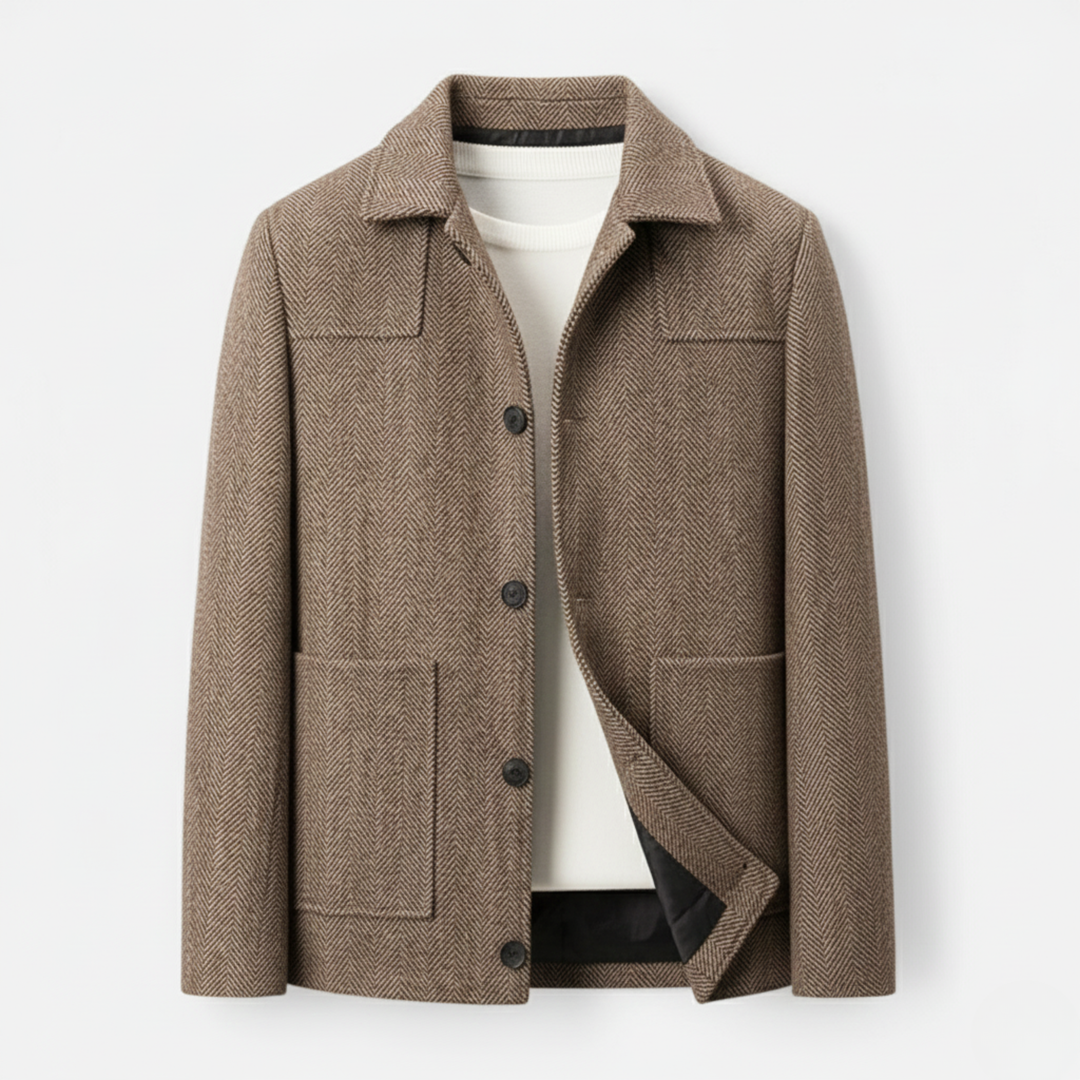 Ethan | Elegant Warm Wool Blend Men's Jacket for Autumn