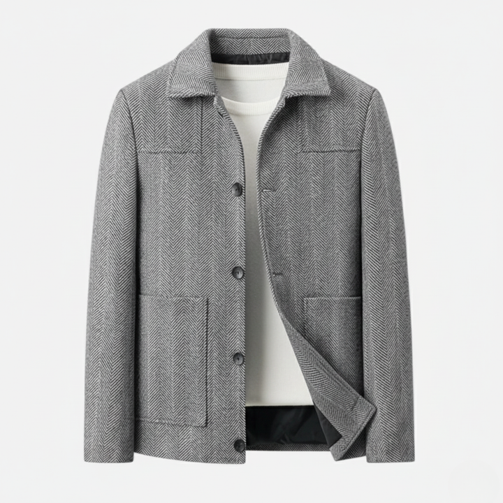 Ethan | Elegant Warm Wool Blend Men's Jacket for Autumn