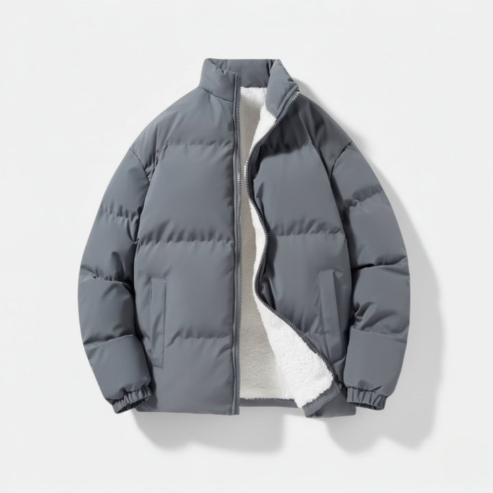 Ethan | Plush Elegant Black Puffer Jacket for Winter