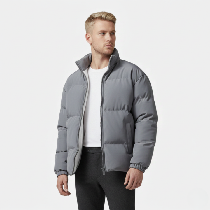Ethan | Plush Elegant Black Puffer Jacket for Winter