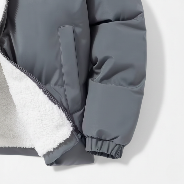 Ethan | Plush Elegant Black Puffer Jacket for Winter