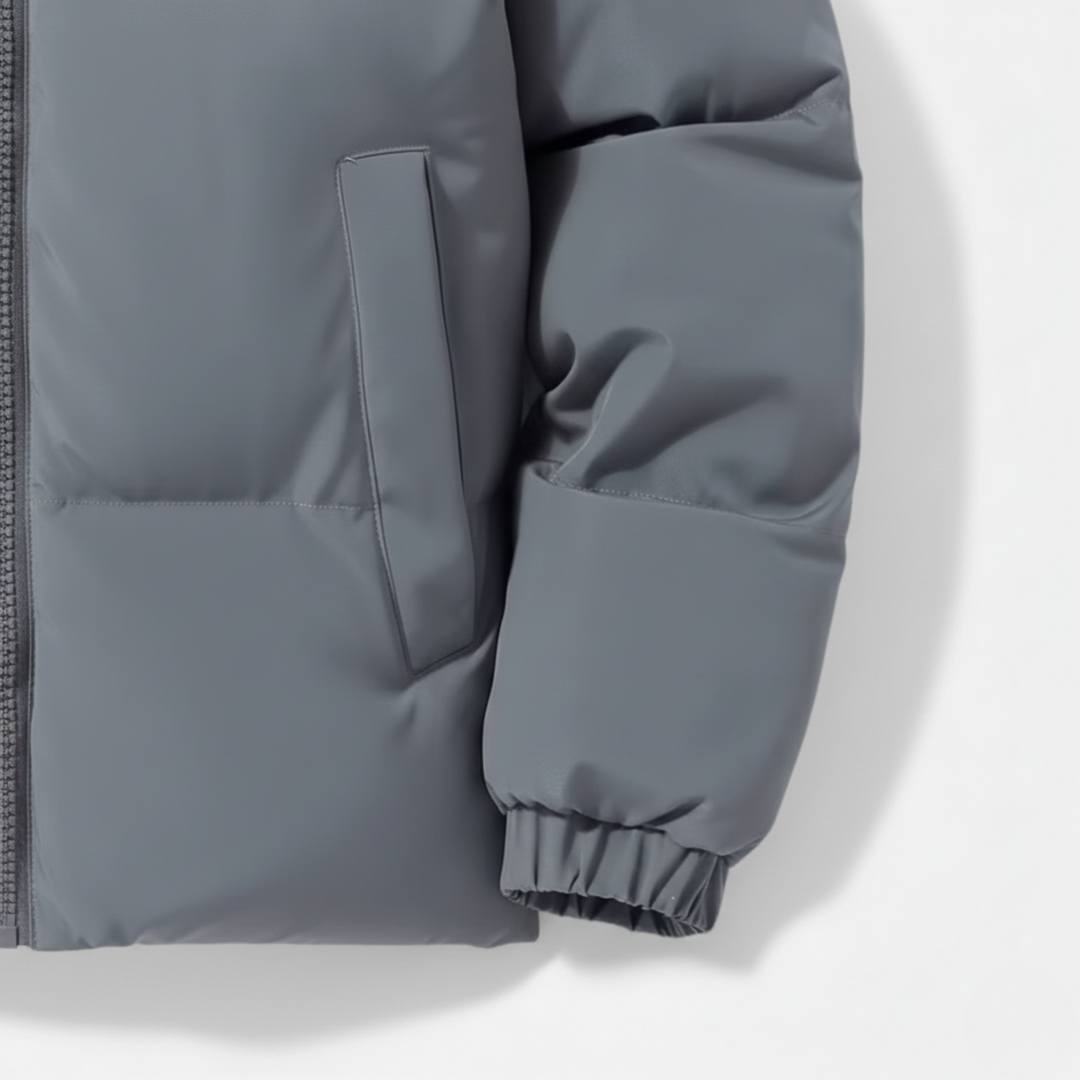 Ethan | Plush Elegant Black Puffer Jacket for Winter