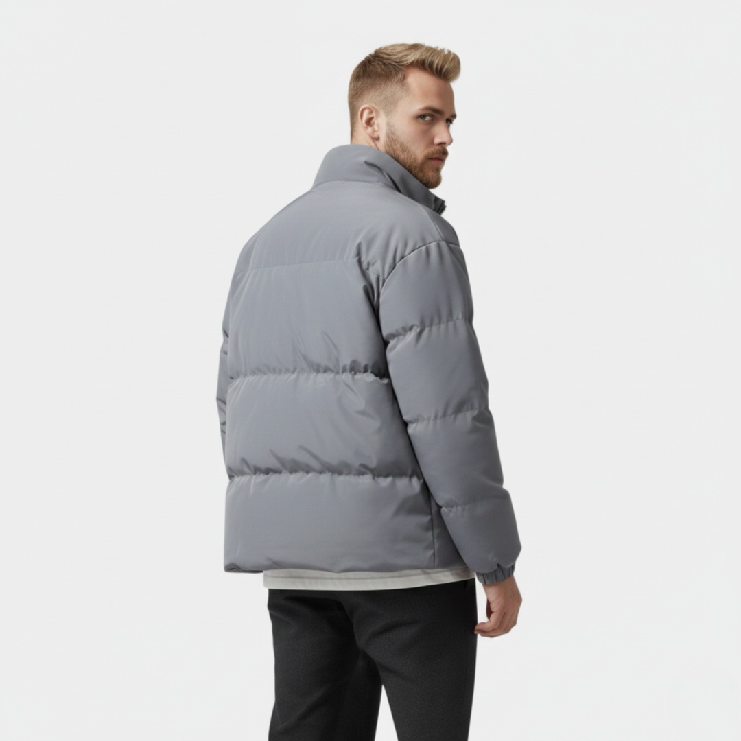 Ethan | Plush Elegant Black Puffer Jacket for Winter