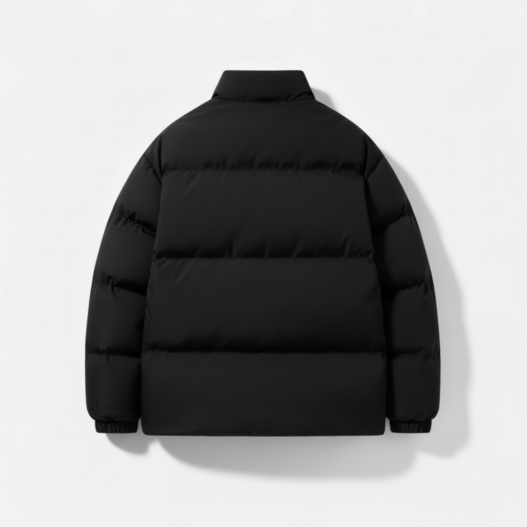 Ethan | Plush Elegant Black Puffer Jacket for Winter