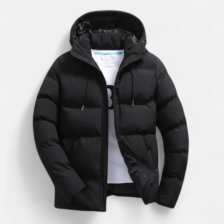 Ethan | Stylish Insulated Black Puffer Jacket for Winter