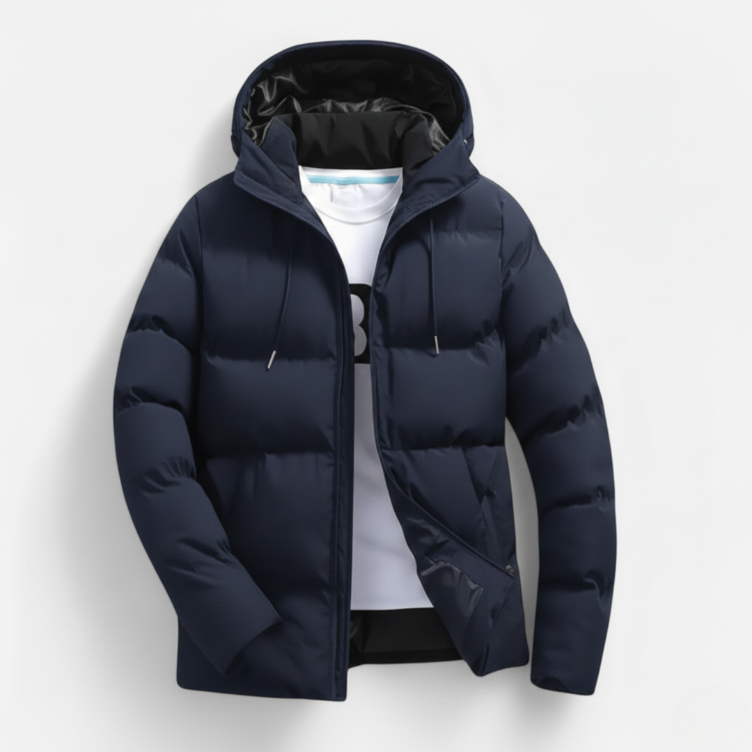 Ethan | Stylish Insulated Black Puffer Jacket for Winter
