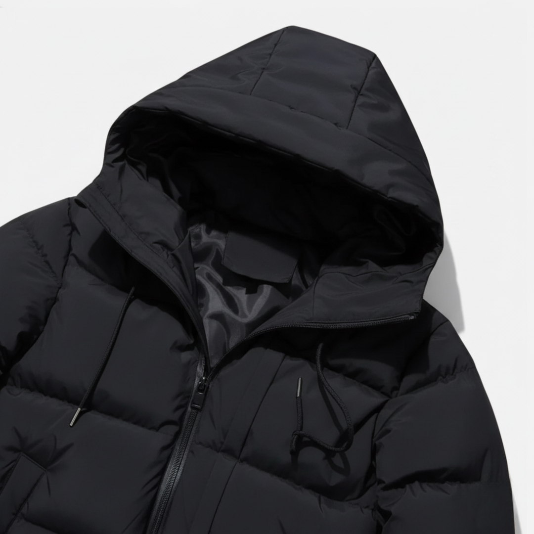 Ethan | Stylish Insulated Black Puffer Jacket for Winter