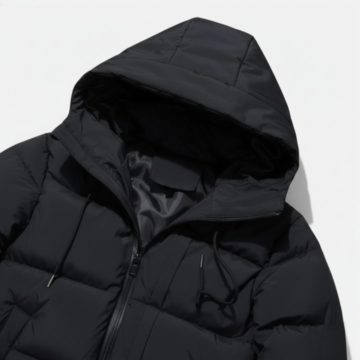 Ethan | Stylish Insulated Black Puffer Jacket for Winter