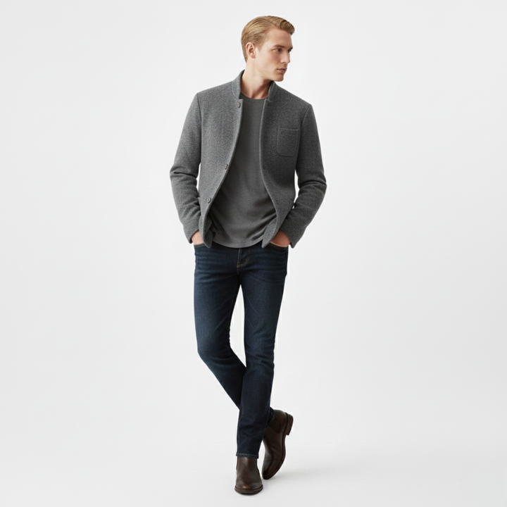 Ethan | Vintage Elegant Autumn Men's Jacket with Stand-Collar Design