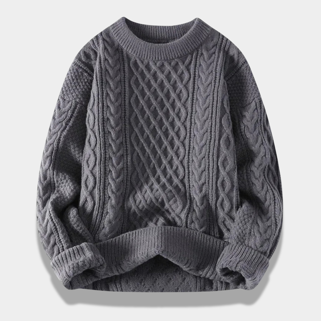 Mason | Elegant Loose-Fit Cabled Sweater
