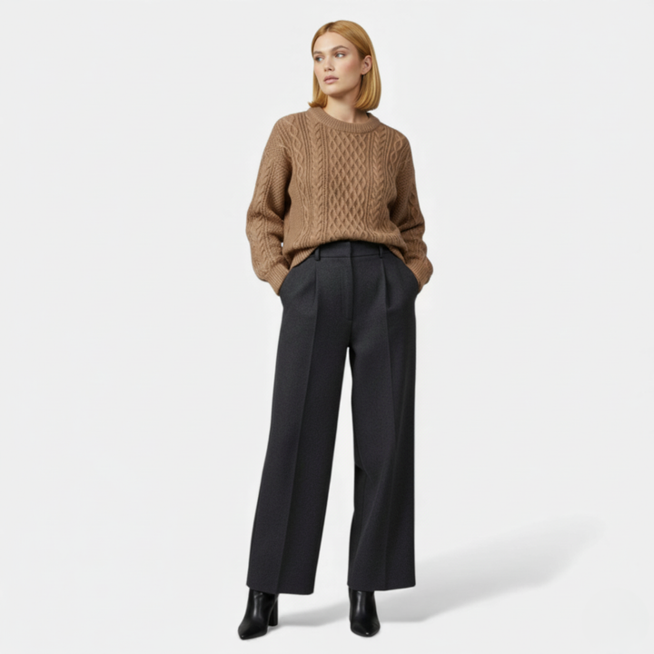 Mason | Elegant Loose-Fit Cabled Sweater