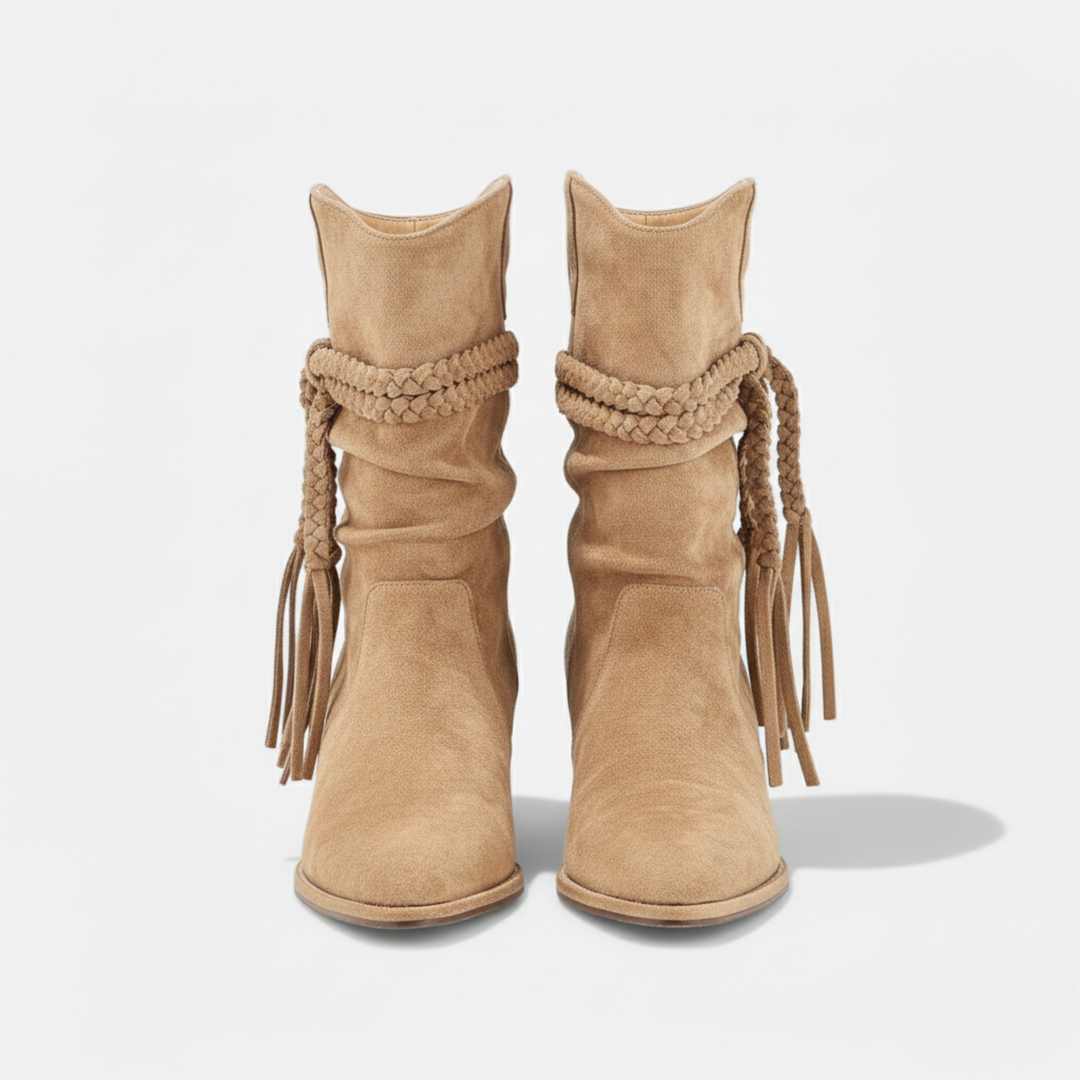 Mia | Chic Retro Desert Boots for Women with Chunky Heel