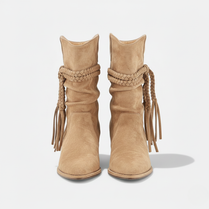 Mia | Chic Retro Desert Boots for Women with Chunky Heel