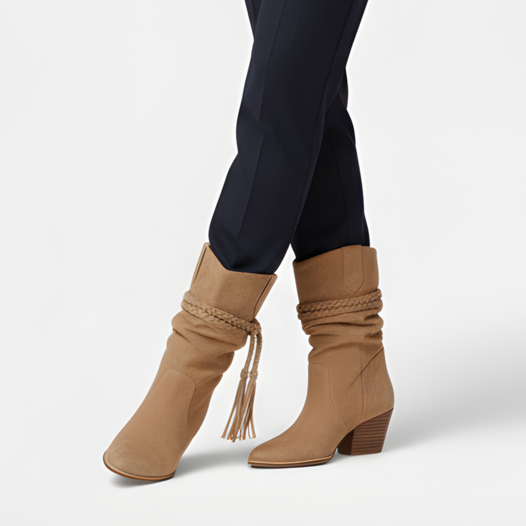 Mia | Chic Retro Desert Boots for Women with Chunky Heel