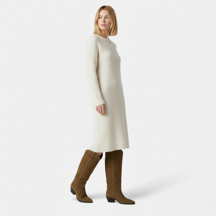 Mia | Elegant Brown Knee High Boots for Women