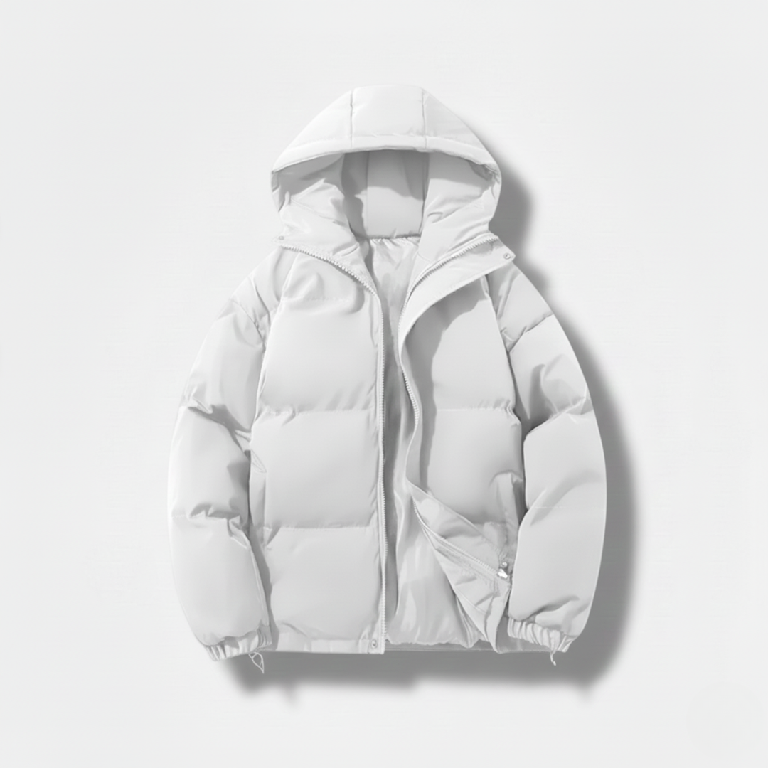 Miles | Stylish Black Hooded Puffer Jacket