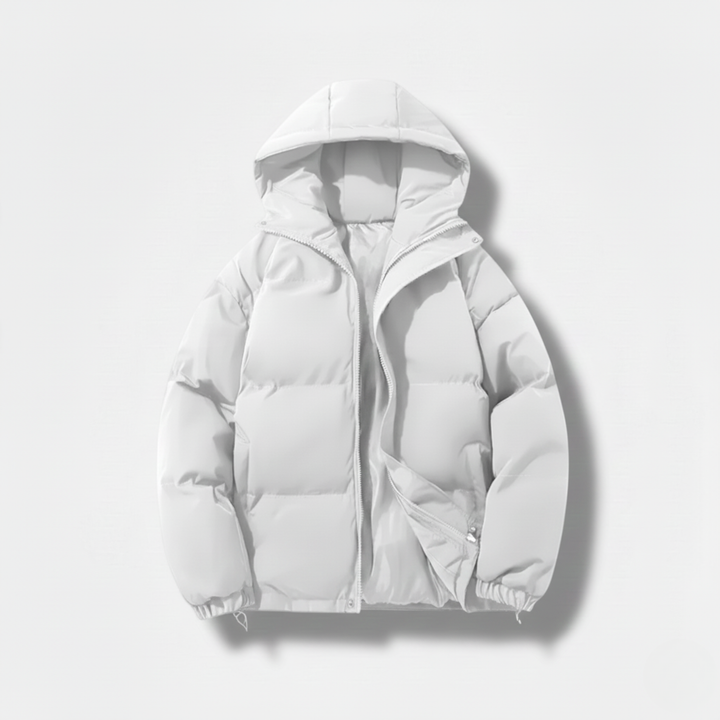 Miles | Stylish Black Hooded Puffer Jacket