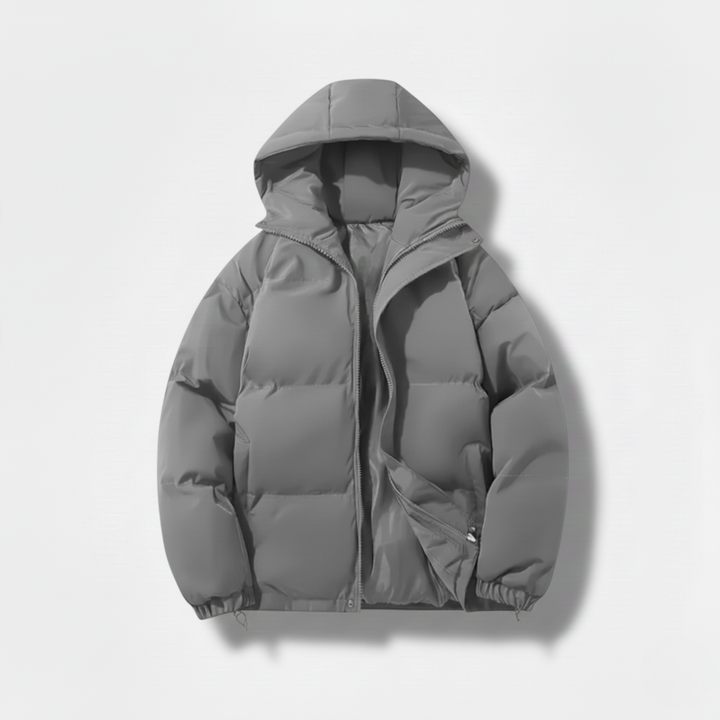 Miles | Stylish Black Hooded Puffer Jacket