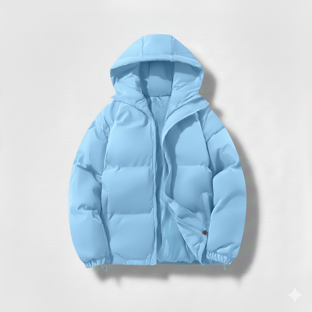 Miles | Stylish Black Hooded Puffer Jacket