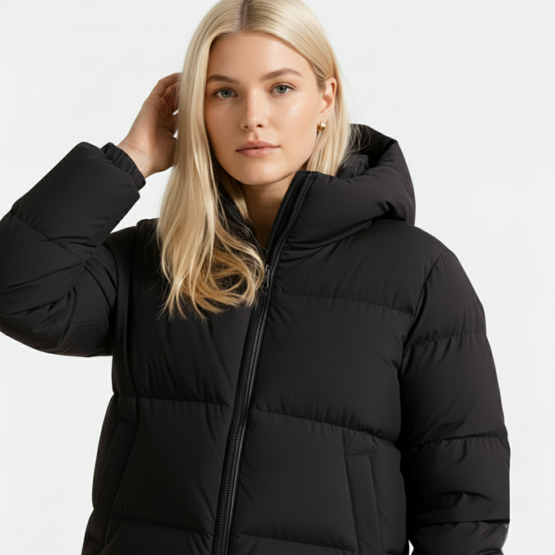 Miles | Stylish Black Hooded Puffer Jacket