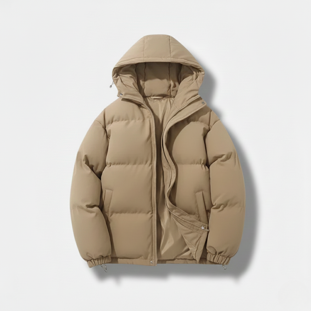 Miles | Stylish Black Hooded Puffer Jacket