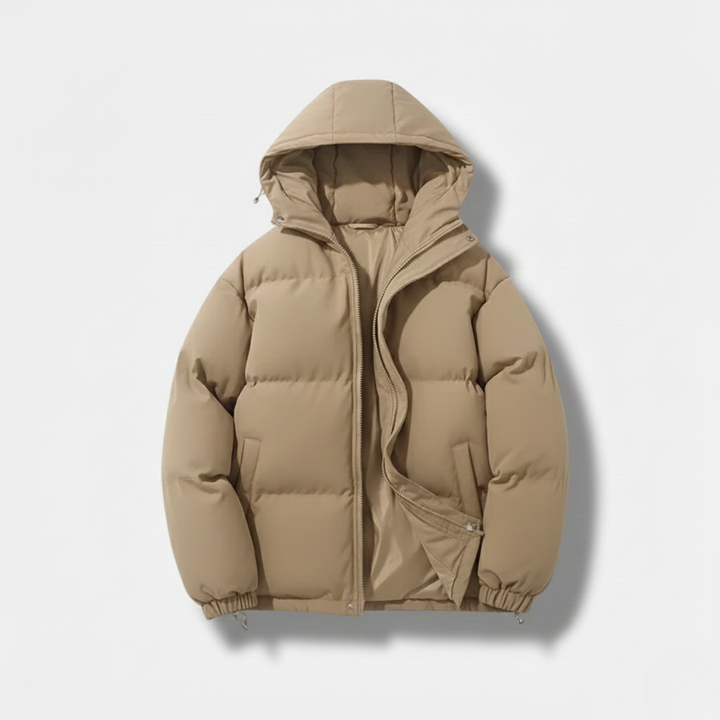 Miles | Stylish Black Hooded Puffer Jacket